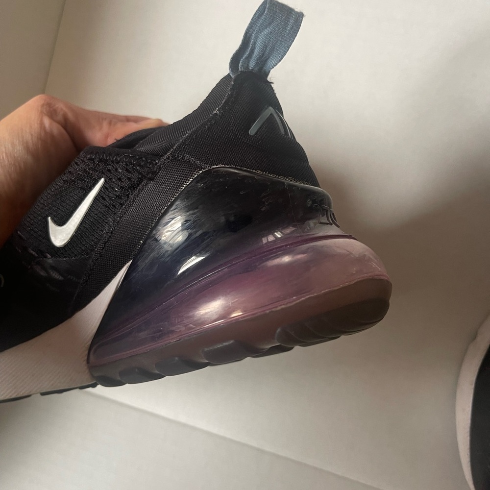 Nike Black and White Air Max 270 Sneakers - Picture 4 of 14